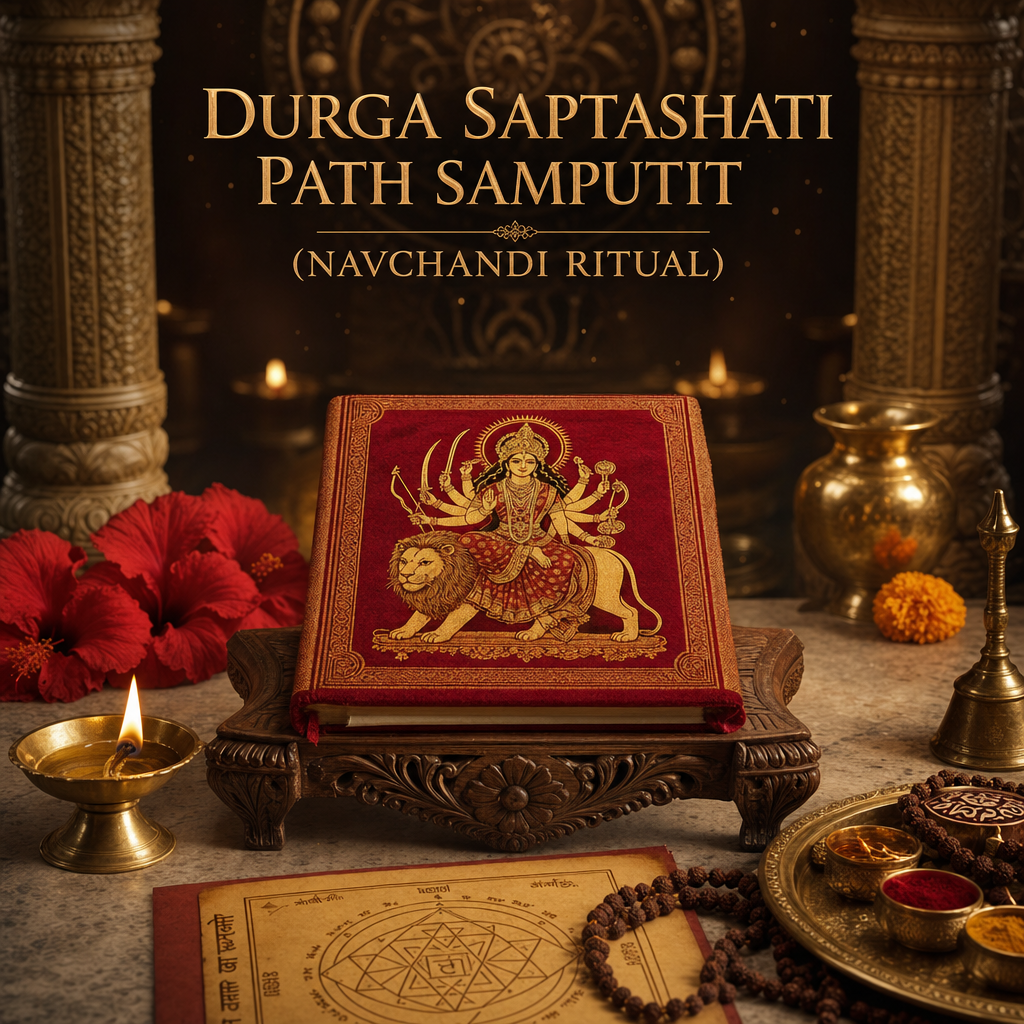 Durga Saptashati Path Samputit (Navchandi Ritual)